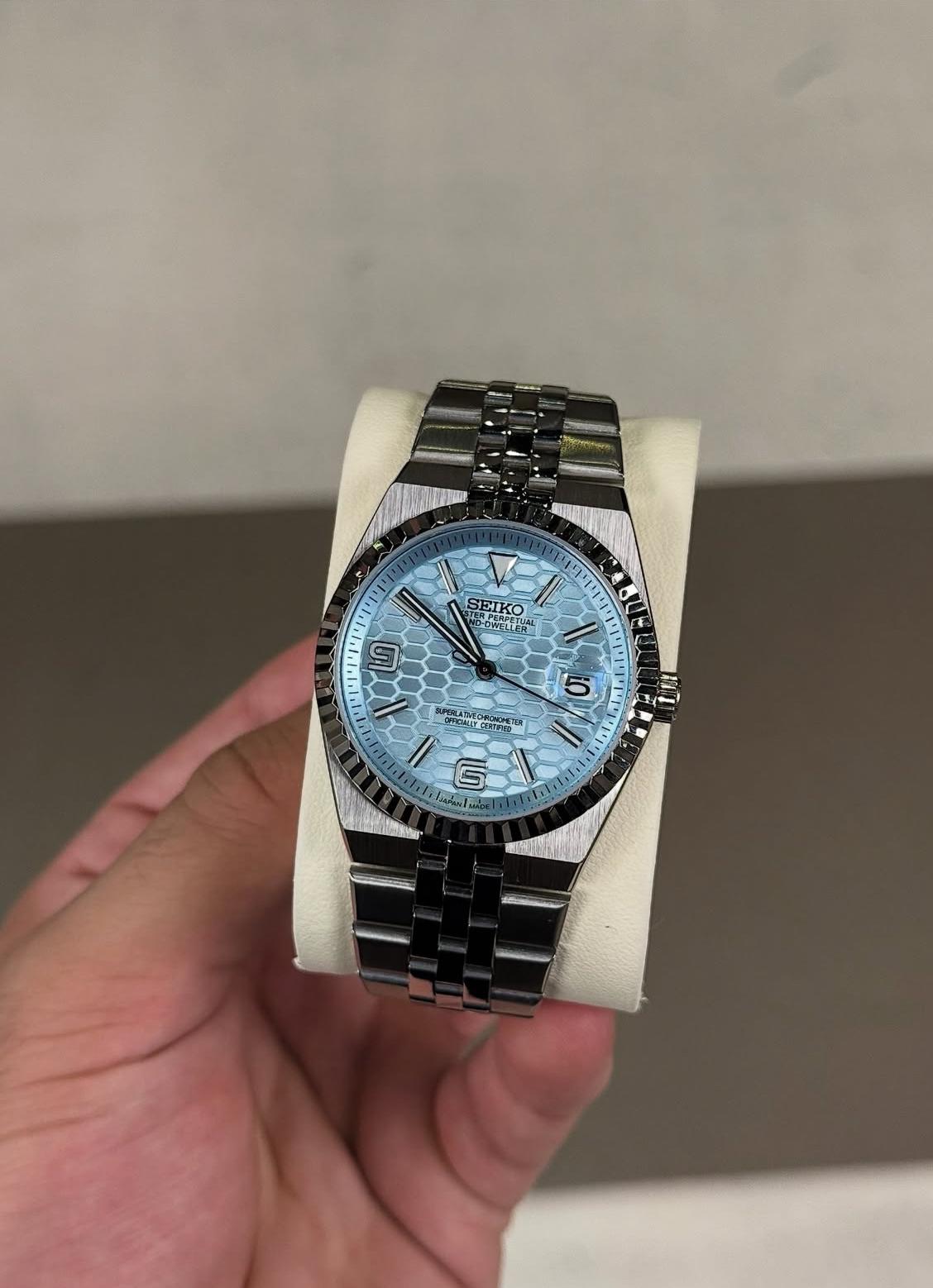 SEIKO DATEJUST - LYSEBLÅ DIAL
