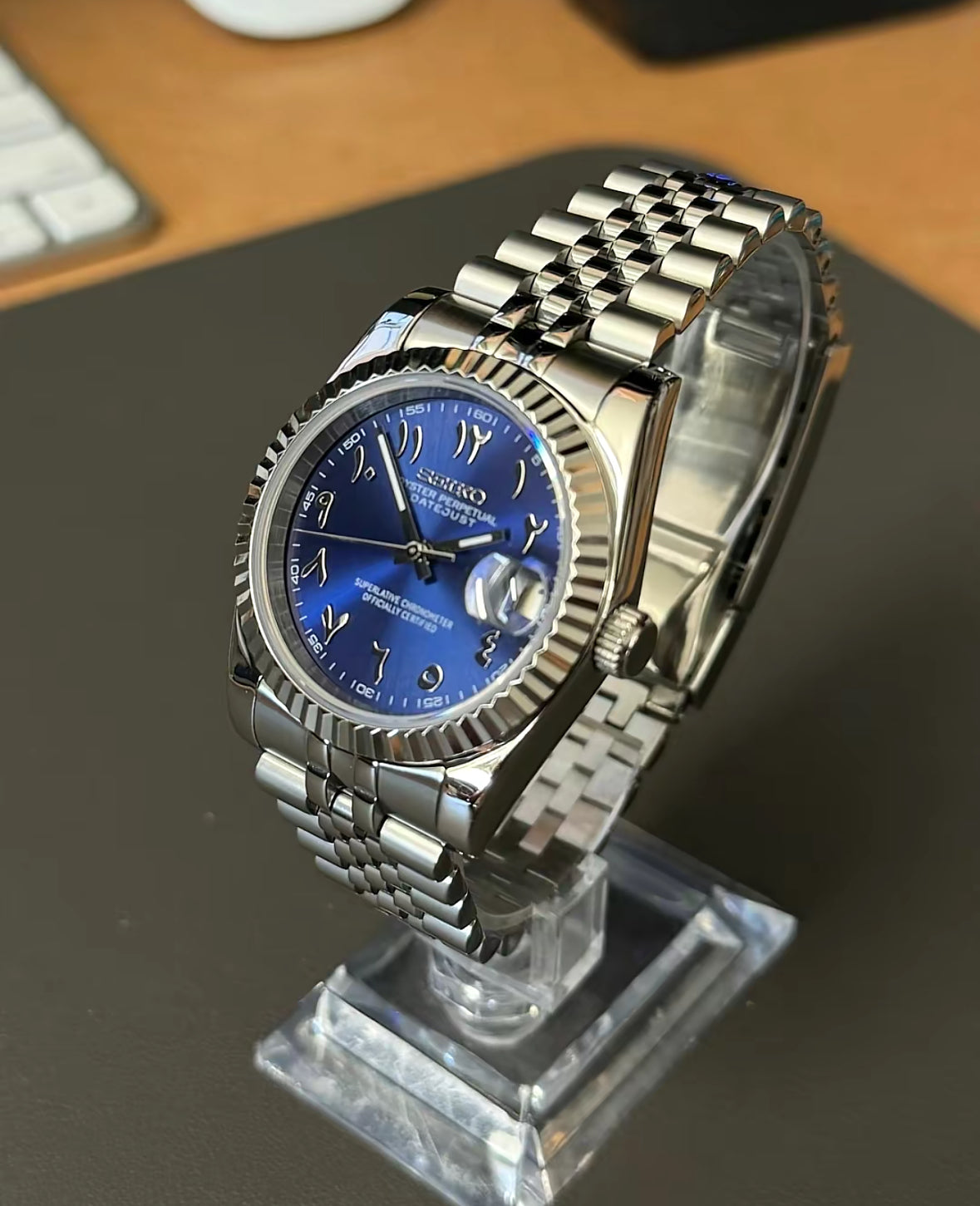 SEIKO DATEJUST - MØRKEBLÅ DIAL